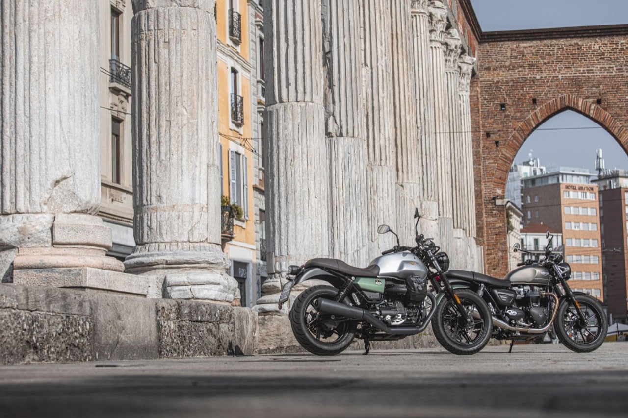 Moto Guzzi V7 Centenario e Triumph Street Twin: questione di PEDIGREE
